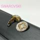 SWAROVSKI �X�����t�X�L�[ �I�[�o�� �C�������O �A�N�Z�T���[ ���^�� �N���X�^�� �N���A �S�[���h ���f�B�[�X